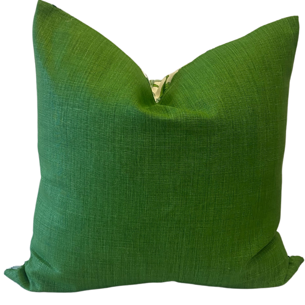 Green Floral Cushion 60x60cm   Magnolia Interiors Australia