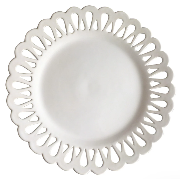 Openwork Chevet Charger Plate White