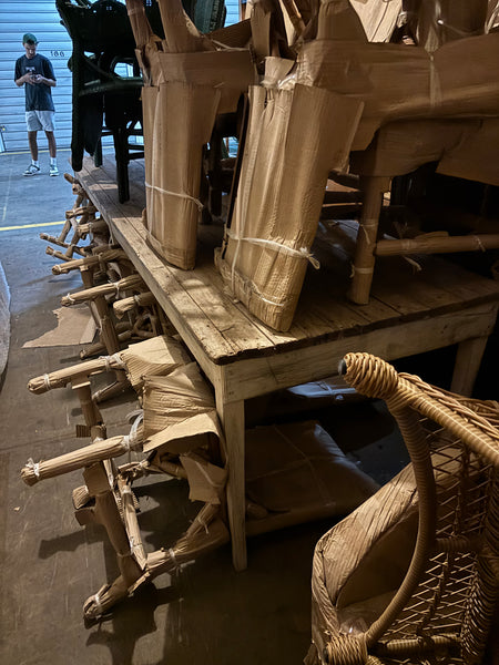 Antique Long Pine Topped French Table