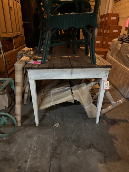 Antique Long Pine Topped French Table