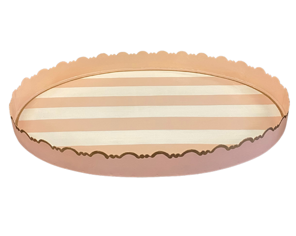 Blush Stripe Tray, Large