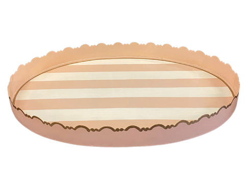 Blush Stripe Tray, Large