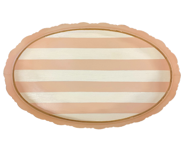 Blush Stripe Tray, Small