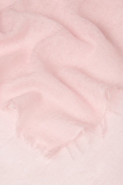 Cashmere Fringed Scarf / Blush