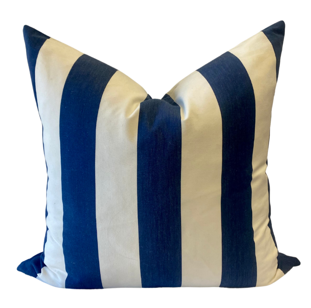 Essential Navy/White Stripe Cushion 60x60cm