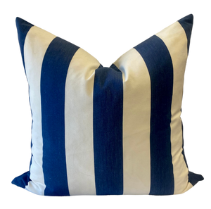 Essential Navy/White Stripe Cushion 60x60cm