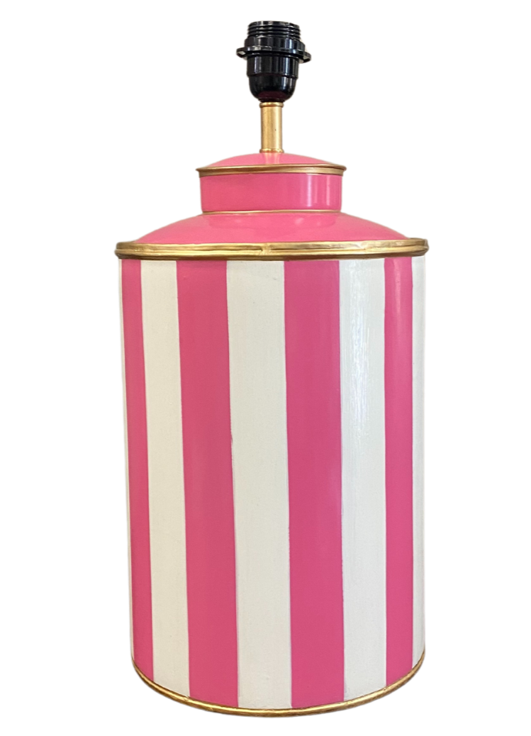 Pink Stripe Lamp Base