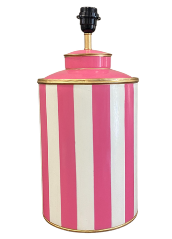 Pink Stripe Lamp Base