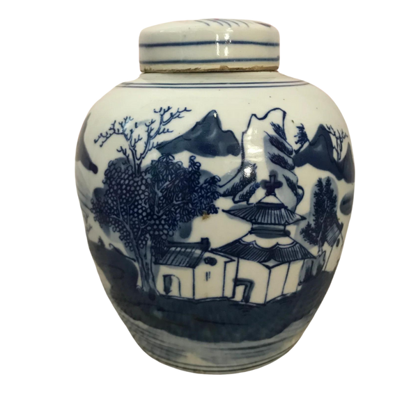 16cmH Blue & White Ginger Jar Style B