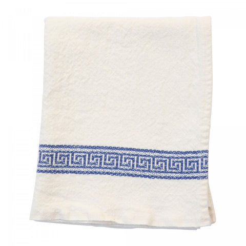 Grecque Tea Towel Blue