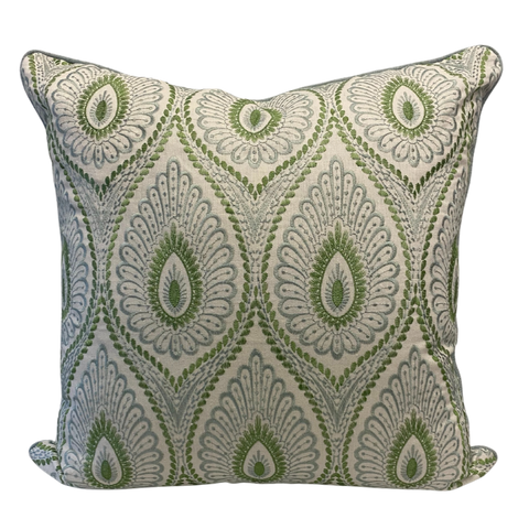Green/Blue Embroiderd Cushion 60x60cm