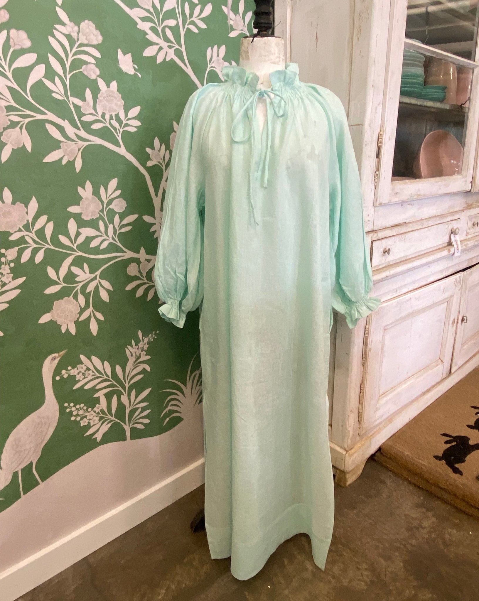 Mint Green Linen Dress