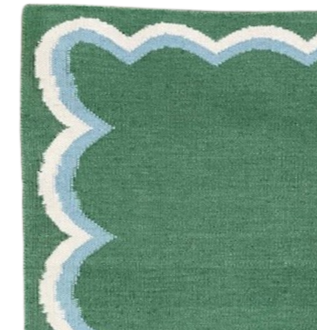 Scallop Rug - Green