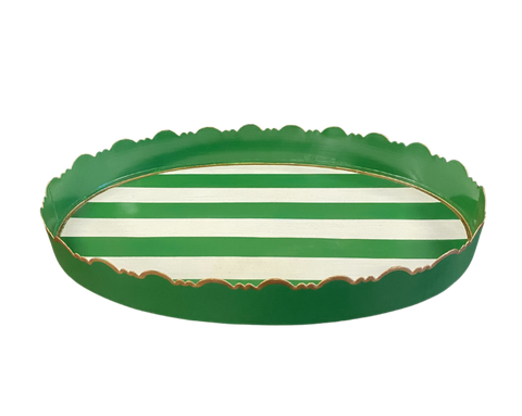 Green Stripe Tray, Small