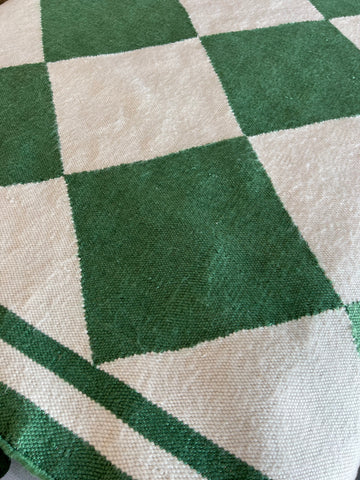 Chequerboard Rug - Green