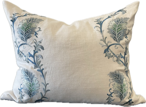 Magnolia Embroidered Stripe Cushion 50x60cm