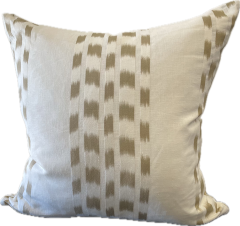 Magnolia Ikat Toffee Stripe Cushion 60cm x 60cm