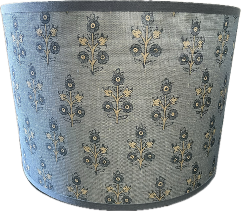 Magnolia Blue Floral Lamp Shade