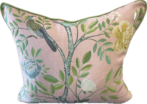 Magnolia Pink Chinoiserie Cushion 65 x 55 cm