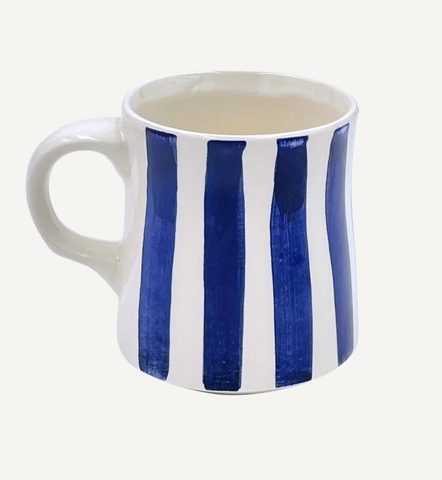 Navy Blue Stripes Mug