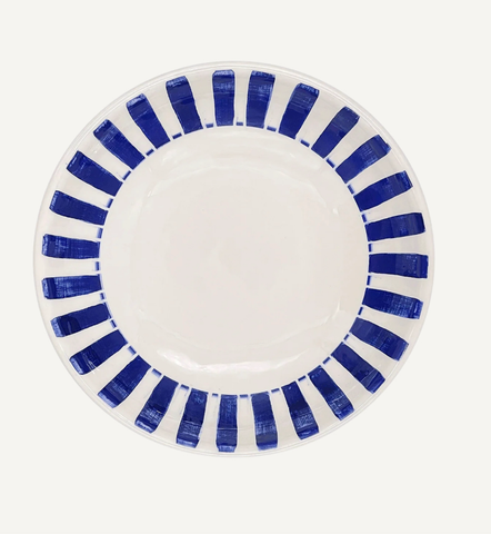 Navy Blue Stripes Pasta Bowl