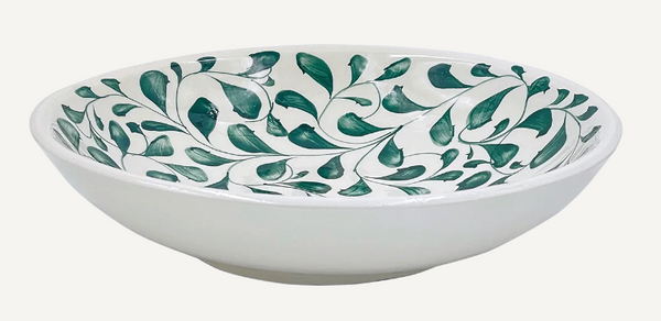 Green Scroll Pasta Bowl