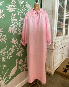 Pink Linen Dress