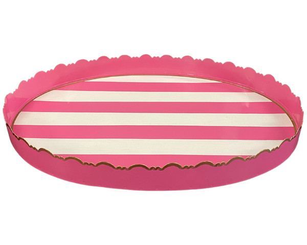 Pink Stripe Tray, Large