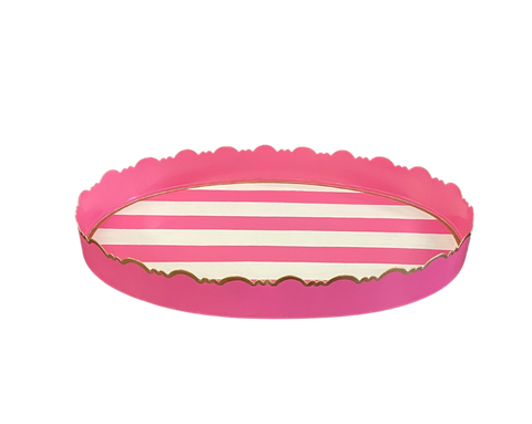 Pink Stripe Tray, Small