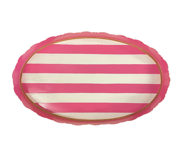 Pink Stripe Tray, Small