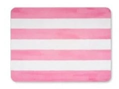 Pink Stripe Cork-Backed Placemat