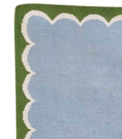 Scallop Doormat - Blue