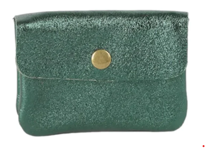 Coin Purse Metallic Green