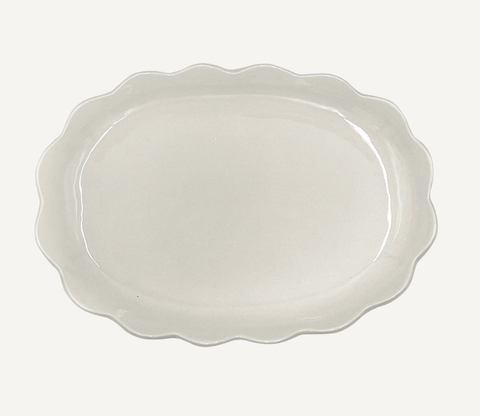 Small Scalloped Oval Platter