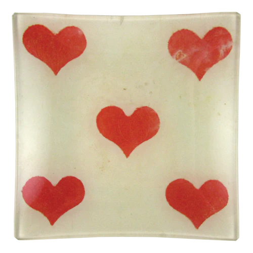 5 of Hearts Un Vide Poche 6" Square Plate