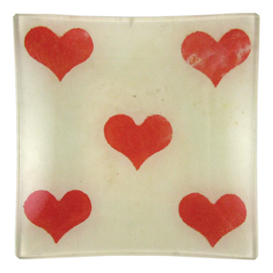 5 of Hearts Un Vide Poche 6" Square Plate