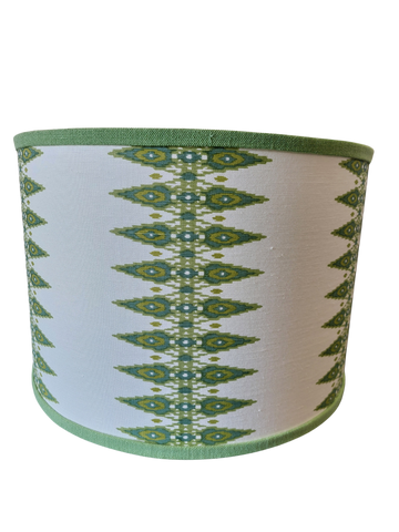 Green Ikat Stripe Lamp Shade