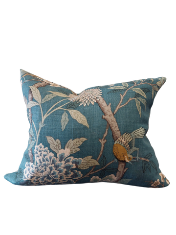 Magnolia Teal Songbird Cushion 50cm x 60cm