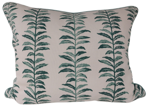 Magnolia Aqua Leaf Stripe Cushion 50x60cm