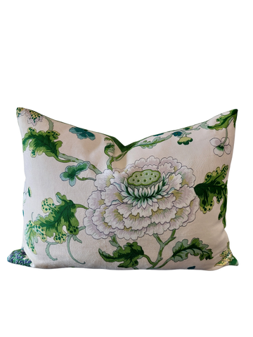 Magnolia Green Floral Cushion 45cm x 60cm