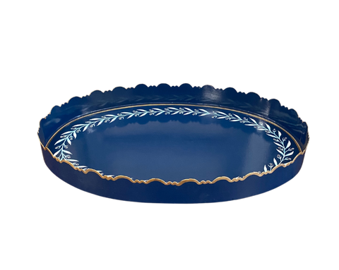 Navy Vine Tray, Medium