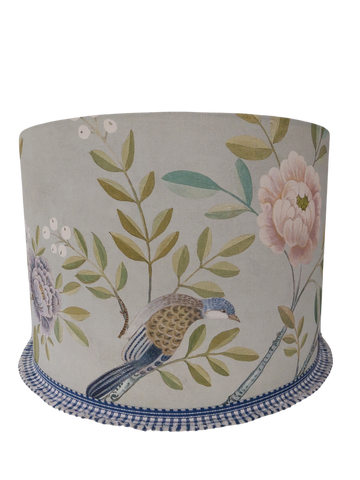 Aqua Chinoiserie Lamp Shade