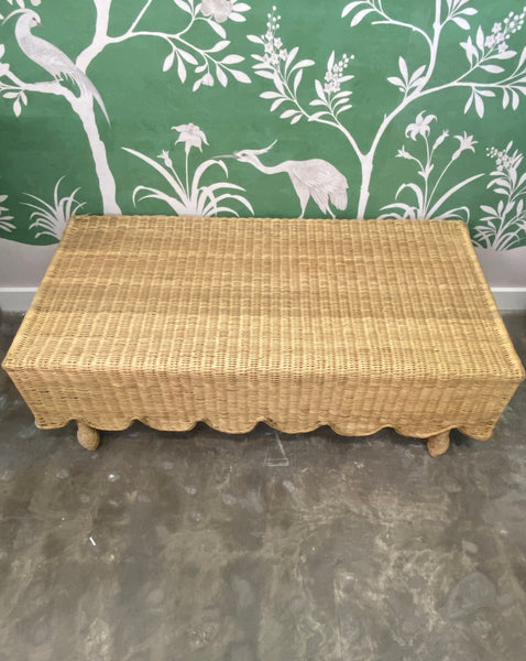 'Sophie' Rattan Scallop Coffee Table
