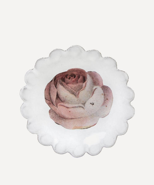 Astier x John Derian Rose Scalloped Saucer