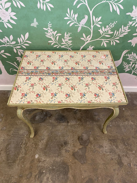 19th C Toile Covered Game Table