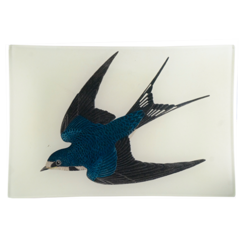 Blue Swallow 6 x 9" Rectangle Decorative Tray