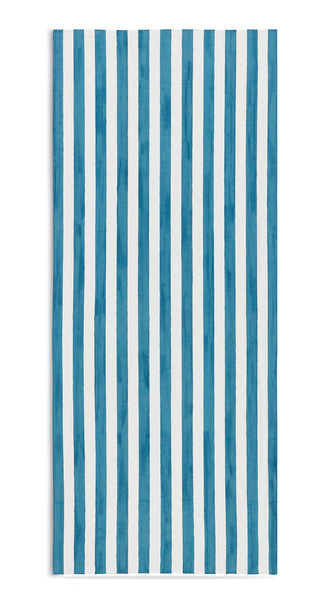Blue Striped Linen Tablecloth