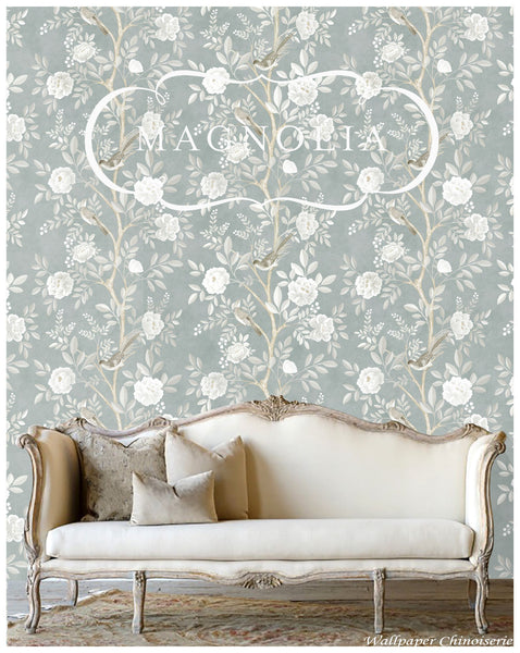 SAMPLE PACK - Magnolia Chinoiserie Wallpaper