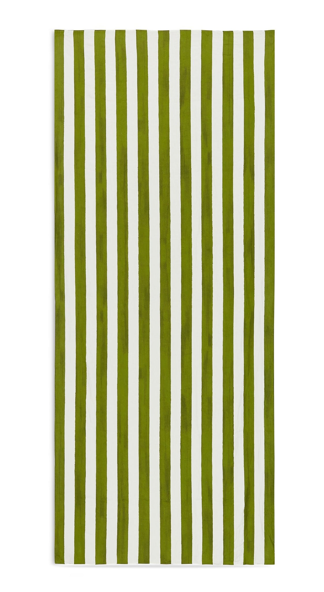 Green Striped Linen Tablecloth