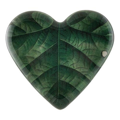 Button Wood Heart Paperweight